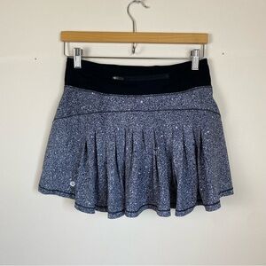 Lululemon Circuit Breaker Skirt II (Tall) 15" Luminesce Splatter White Black